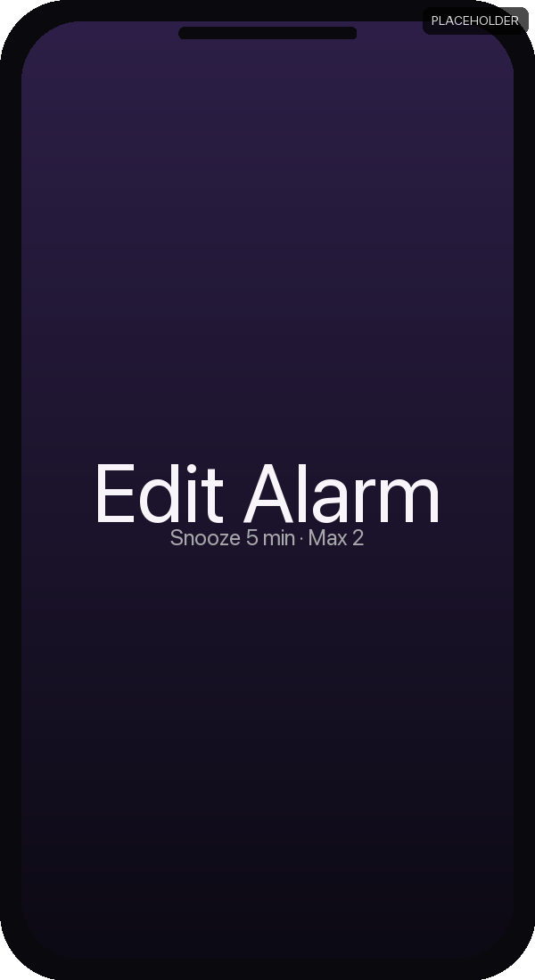 Alarm edit sheet (placeholder)