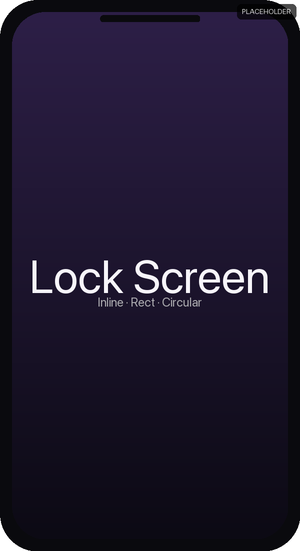 Lock Screen with accessory widgets (placeholder)